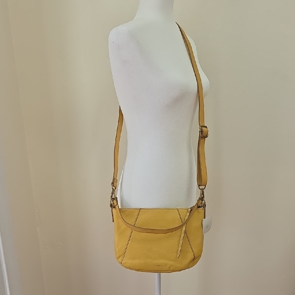 Fossil Yellow Crossbody Bag